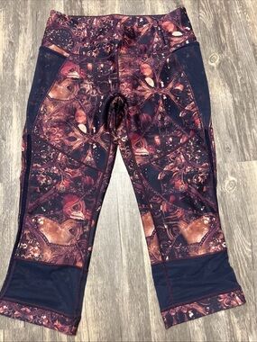 Calia by Carrie Underwood Floral Athletic Yoga Mesh Leggings Size Large